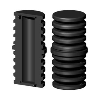 Straight connector / Coupling / Extension – for pipe 50x2 mm - black (Klemp)