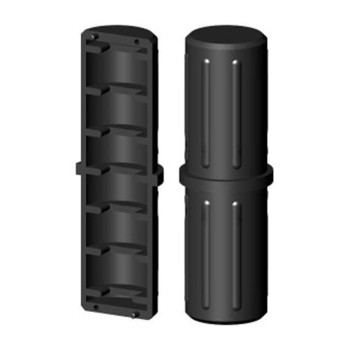 Straight connector / Coupling / Extension – for pipe 40x2 mm - black (Klemp)