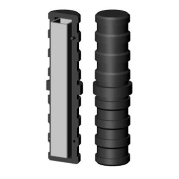 Straight connector / Coupling / Extension – for tube 20x2 mm with metal core - black (Klemp)