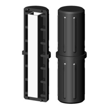 Rechte koppeling / Verlengstuk / Manchet – voor buis 40x2 mm met metalen kern - zwart (Klemp)