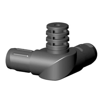 Giunto a T angolare (3 assi, 3 ingressi) – per tubo 40x2 mm - nero (Klemp)