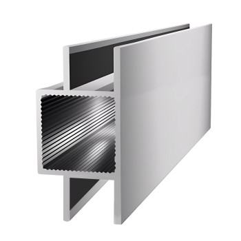 Kwadratowy profil z szynami aluminiowy - 20x20x1,5 mm - surowy - 200 cm (Klemp)
