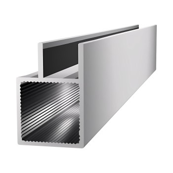 Profilo in alluminio quadrato con guida – 20x20x2 mm - grezzo - 200 cm (Klemp)