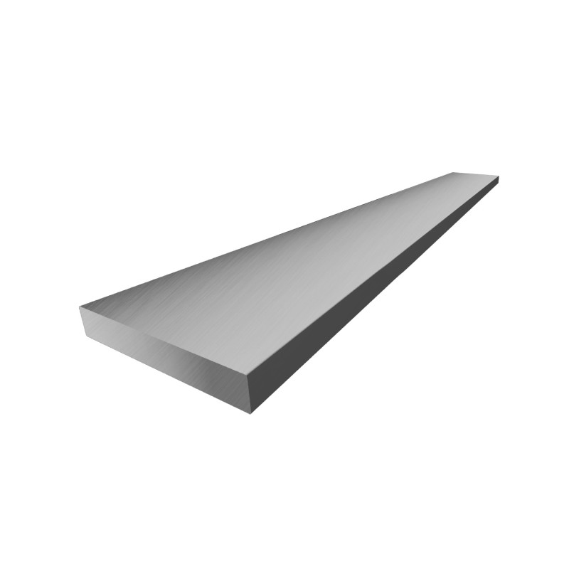 Flat aluminium profile – 20x2 mm - raw - 200 cm (Klemp) - Tubes