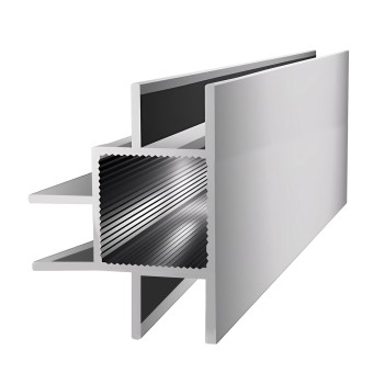 Vierkant aluminiumprofiel met hoekrails – 20x20x2 mm - ruw - 200 cm (Klemp)