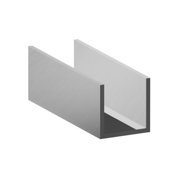 Rail en aluminium – 25x25x2 mm - brut - 200 cm (Klemp)
