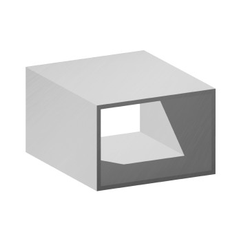 Profilé aluminium rectangulaire – 60x40x2 mm - brut - 200 cm (Klemp)