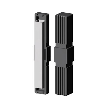 Rechte koppeling / verlengstuk / mouw met metalen kern – voor buis 25x25x1,5 mm - zwart (Klemp)