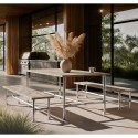 Table de jardin Roma - Argent (Klemp)