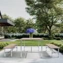 Table de jardin Roma - Argent (Klemp)