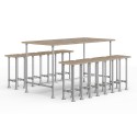 Table de bar Roma - Argent (Klemp)