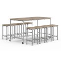 Table de bar Berlin - Argent (Klemp)