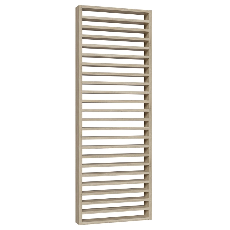 Partition Wall with Horizontal Slats − Sonoma Oak − 22x90 (Klemp) - Room dividers