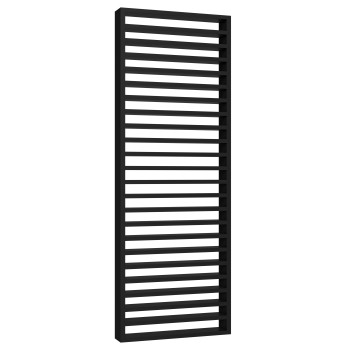 Partition Wall with Horizontal Slats − Black − 22x90 (Klemp)
