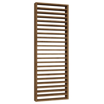 Partition Wall with Horizontal Slats − Walnut − 22x90 (Klemp)