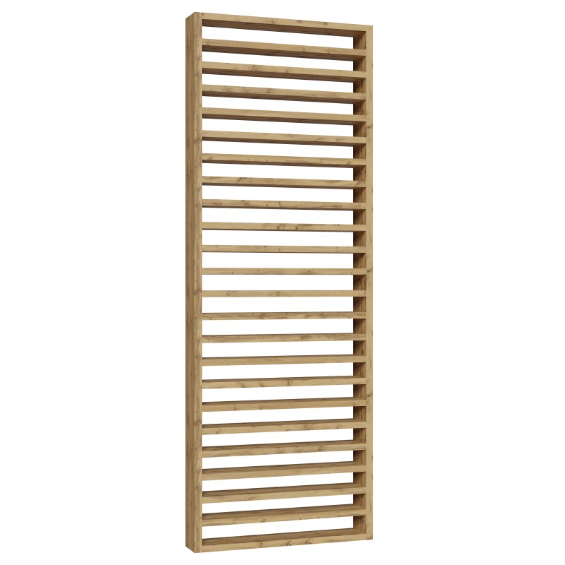 Horizontale lamellen scheidingswand − Wotan Eik − 22x70 (Klemp) - Roomdivider lamellenwand