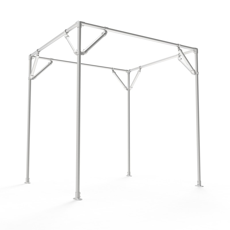 Pergola metallica modulare – grigio acciaio (Klemp) - Pergole in metallo Pergola metallica modulare – grigio acciaio (Klemp) - Pergole in metallo