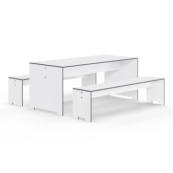 Table de jardin avec bancs − Cube − petit (Klemp)