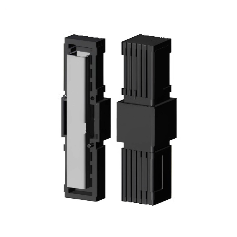 Łącznik prosty / Przedłużka / Mufa z rdzeniem metalowym - Czarny - do rury 30x30x2 mm (Klemp) - Łączniki plastikowe do profili kwadratowych Łącznik prosty / Przedłużka / Mufa z rdzeniem metalowym - Czarny - do rury 30x30x2 mm (Klemp) - Łączniki plastikowe do profili kwadratowych