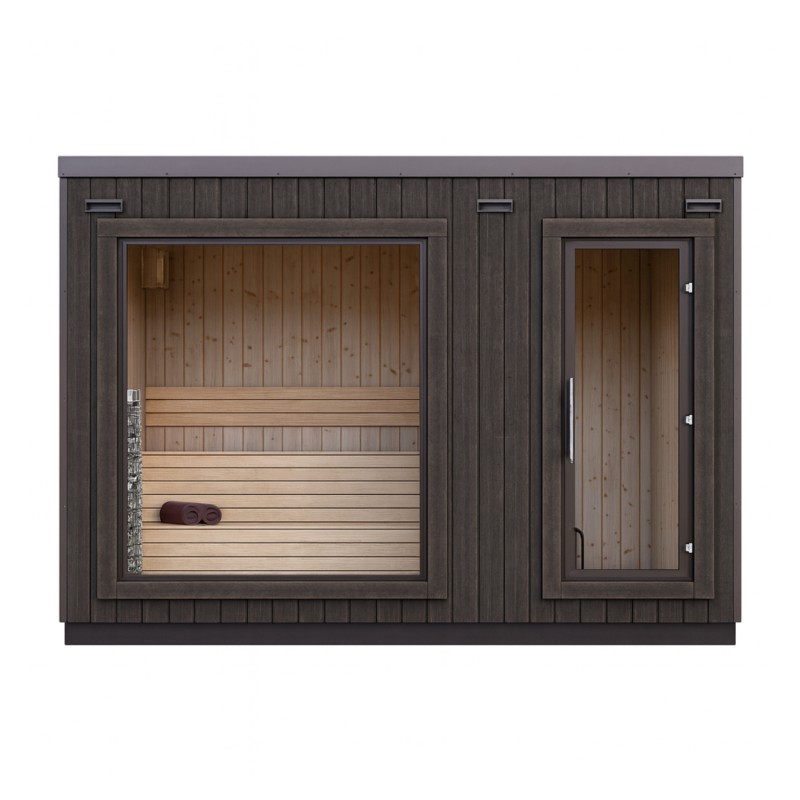 Sauna ogrodowa z piecem na drewno − Medium 4-6 osobowa (Klemp) - Sauny