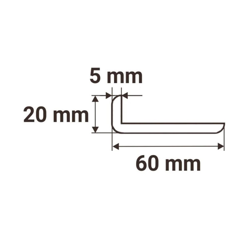 Cornière inégale - 240 cm (Klemp) - Cornières