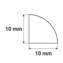 Bolle kwartrond - 200 cm (Klemp)
