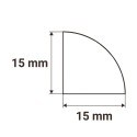 Bolle kwartrond - 200 cm (Klemp)