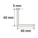 Hoekprofiel gelijk - 120 cm (Klemp)