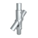 Adjustable Two Socket CrossTyp 23D, 42,4 mm, Galvanized (Klemp)