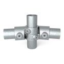 Conexión en T giratoria ajustable Typ 49D, 42,4 mm, Galvanizado (Klemp)