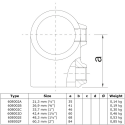 Short TeeTyp 2E, 48,3 mm, Galvanized (Klemp) Short TeeTyp 2E, 48,3 mm, Galvanized (Klemp)