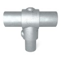 Kort T-stuk Typ 2VDE, 42,4 mm - 48,3 mm, Thermisch verzinkt (Klemp)