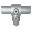 Conexión en T corta reductora Typ 2VDE, 42,4 mm - 48,3 mm, Galvanizado (Klemp)