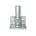 Flange with toeboard adaptorTyp 147E, 48,3 mm, Galvanized (Klemp)