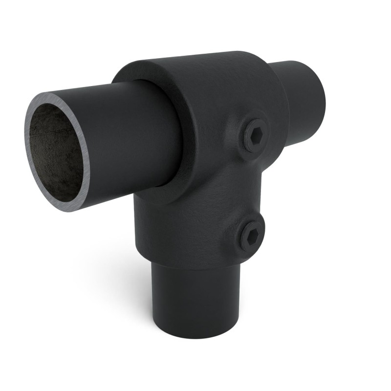 Short Tee Typ 2B, 26,9 mm, Black (Klemp) - Black Tubefittings