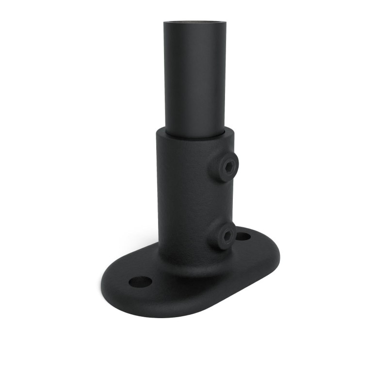 Flangia base per ringhiera Typ 12C, 33,7 mm , Nero (Klemp) - Raccordi per tubi neri