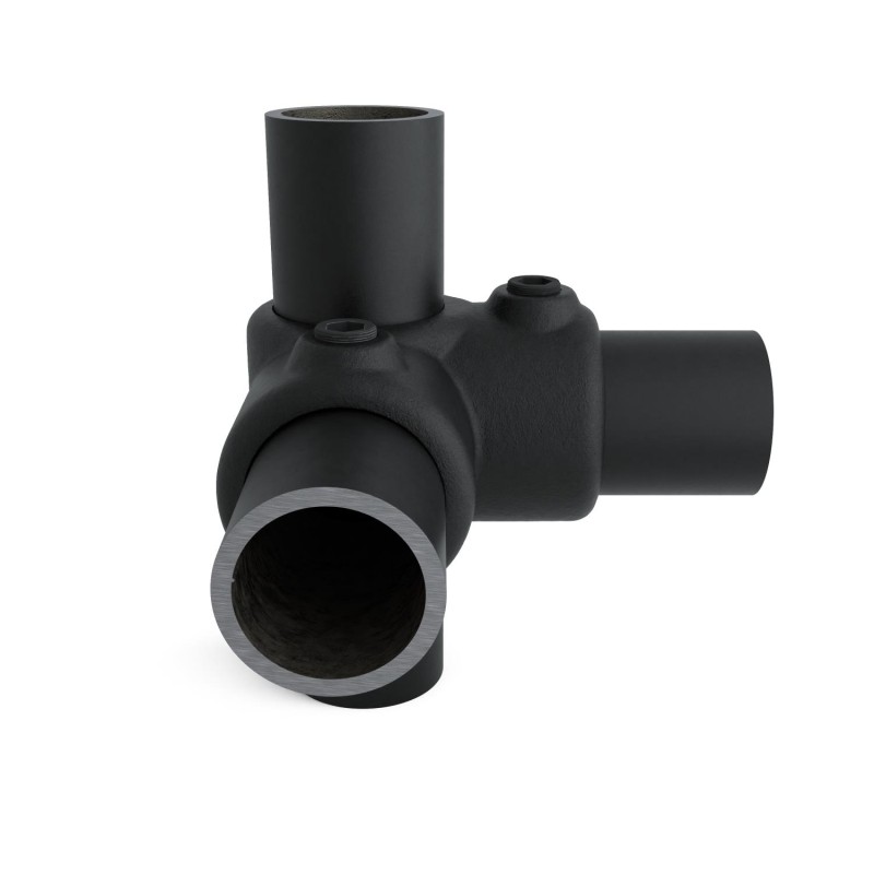 Coin avec tube creux 90° Typ 20D, 42,4 mm, Le noir (Klemp) - Colliers de serrage noirs