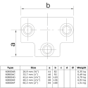 Trójnik trójgniazdowy Typ 4D, 42,4 mm, Ocynk (Klemp) Trójnik trójgniazdowy Typ 4D, 42,4 mm, Ocynk (Klemp)