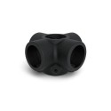 Rohrverbinder Kreuzstück Für Stützrohr - Typ 26D - 42,4 mm (Schwarz) (Klemp)