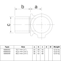 Trójnik nastawny Typ 5D, 42,4 mm, Ocynk (Klemp) Trójnik nastawny Typ 5D, 42,4 mm, Ocynk (Klemp)