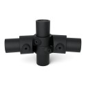 Adjustible Swivel Tee Typ 49C, 33,7 mm , Black (Klemp)
