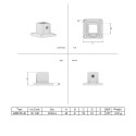 Reposapiés cuadrado Typ 10S, 40 mm, Galvanizado (Klemp)