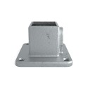 Pedana quadrata Typ 10S, 40 mm, Zincato (Klemp)