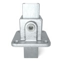 Square footplate Typ 11S, 25 mm, Galvanized (Klemp)