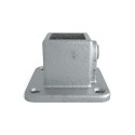 Square footplate Typ 11S, 25 mm, Galvanized (Klemp)