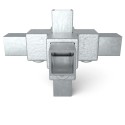 Four Socket Cross Typ 26S, 25 mm, Galvanized (Klemp)