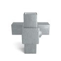 Cruce 90º Typ 28S, 25 mm, Galvanizado (Klemp)