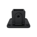 Square footplate Typ 11S, 25 mm, Black (Klemp)