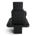 Square footplate Typ 11S, 25 mm, Black (Klemp)