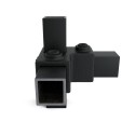 Angle of continuous upright Typ 20S, 25 mm, Black (Klemp)